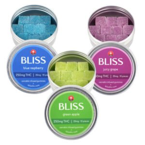 bliss – cannabis infused gummies (250mg/375mg thc)