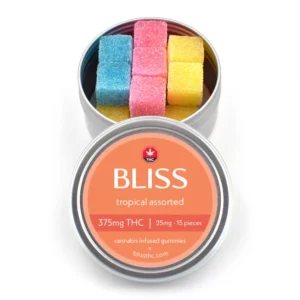 375mg delta 9 thc tropical assorted gummies – bliss